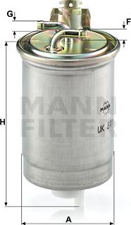 Mann-Filter WK 841 - Горивен филтър vvparts.bg