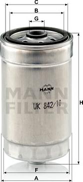 Mann-Filter WK 842/10 - Горивен филтър vvparts.bg