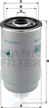 Mann-Filter WK 842/11 - Горивен филтър vvparts.bg