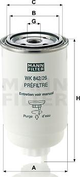 Mann-Filter WK 842/26 - Горивен филтър vvparts.bg
