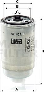 Mann-Filter WK 854/6 - Горивен филтър vvparts.bg