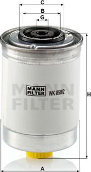 Mann-Filter WK 850/2 - Горивен филтър vvparts.bg