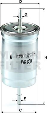 Mann-Filter WK 850 - Горивен филтър vvparts.bg