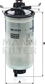 Mann-Filter WK 853/4 z - Горивен филтър vvparts.bg