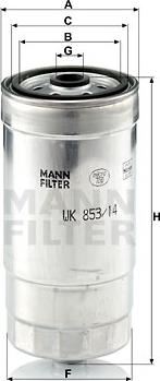Mann-Filter WK 853/14 - Горивен филтър vvparts.bg