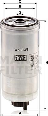 Mann-Filter WK 853/8 - Горивен филтър vvparts.bg