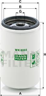 Mann-Filter WK 8003 x - Горивен филтър vvparts.bg