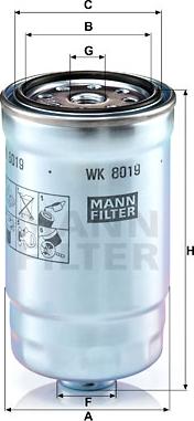 Mann-Filter WK 8019 - Горивен филтър vvparts.bg