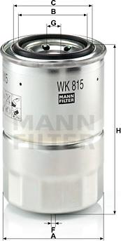 Mann-Filter WK 815 x - Горивен филтър vvparts.bg