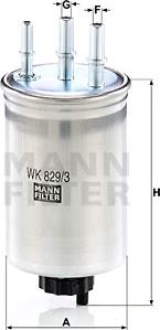 Mann-Filter WK 829/3 - Горивен филтър vvparts.bg