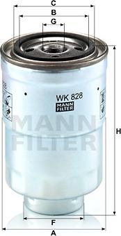 Mann-Filter WK 828 x - Горивен филтър vvparts.bg