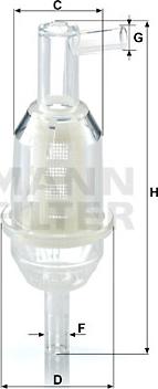 Mann-Filter WK 31/11 (10) - Горивен филтър vvparts.bg