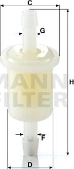 Mann-Filter WK 21 (10) - Горивен филтър vvparts.bg