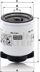 Mann-Filter WK 715/1 - Горивен филтър vvparts.bg