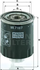 Mann-Filter WK 718/7 - Горивен филтър vvparts.bg