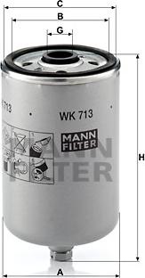 Mann-Filter WK 713 - Горивен филтър vvparts.bg