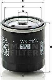 Mann-Filter WK 712/5 - Горивен филтър vvparts.bg