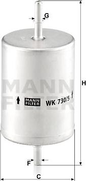 Mann-Filter WK 730/5 - Горивен филтър vvparts.bg