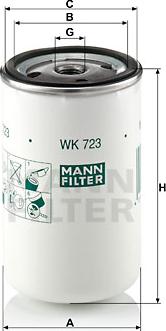 Mann-Filter WK 723 - Горивен филтър vvparts.bg