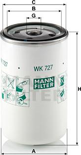 Mann-Filter WK 727 - Горивен филтър vvparts.bg