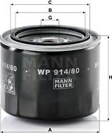 Mann-Filter WP 914/80 - Маслен филтър vvparts.bg