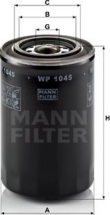 Mann-Filter WP 1045 - Маслен филтър vvparts.bg