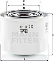 Mann-Filter WP 10 003 - Маслен филтър vvparts.bg