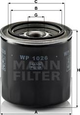 Mann-Filter WP 1026 - Маслен филтър vvparts.bg