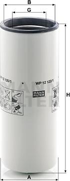 Mann-Filter WP 12 120/1 - Маслен филтър vvparts.bg