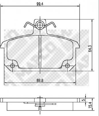 Mapco 6903 - Комплект спирачно феродо, дискови спирачки vvparts.bg