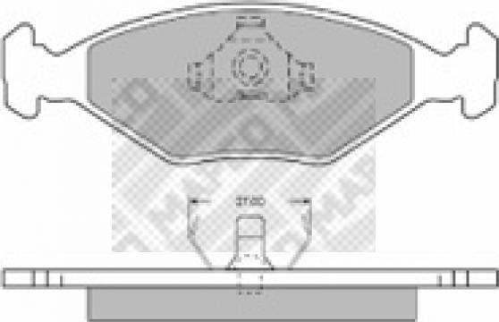 Mapco 6415 - Комплект спирачно феродо, дискови спирачки vvparts.bg