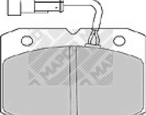 Mapco 6556 - Комплект спирачно феродо, дискови спирачки vvparts.bg