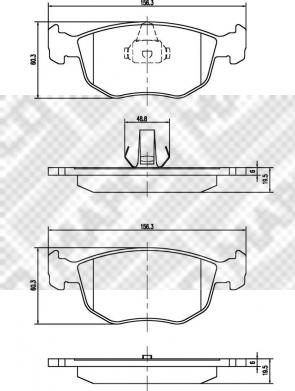 Mapco 6506/1 - Комплект спирачно феродо, дискови спирачки vvparts.bg