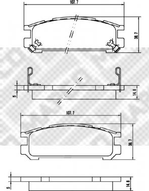 Mapco 6897 - Комплект спирачно феродо, дискови спирачки vvparts.bg