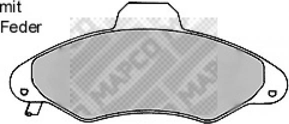 Mapco 6388/1 - Комплект спирачно феродо, дискови спирачки vvparts.bg