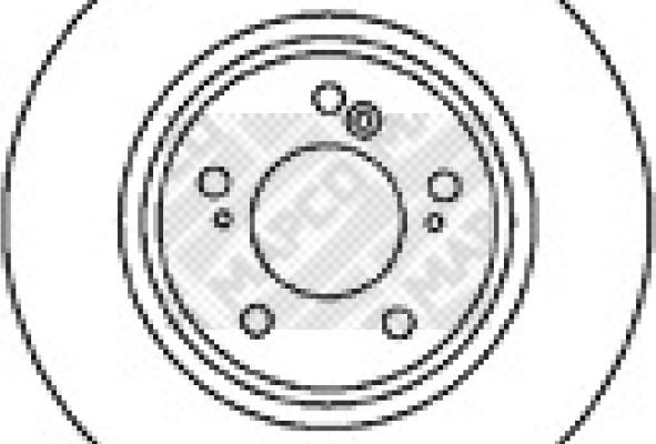 Mapco 15614 - Спирачен диск vvparts.bg