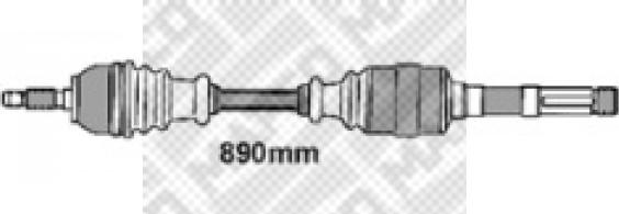 Mapco 16350 - Полуоска vvparts.bg