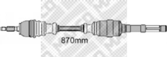 Mapco 16317 - Полуоска vvparts.bg