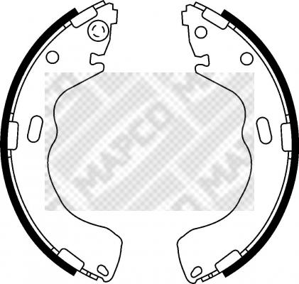 Mapco 8560 - Комплект спирачна челюст vvparts.bg