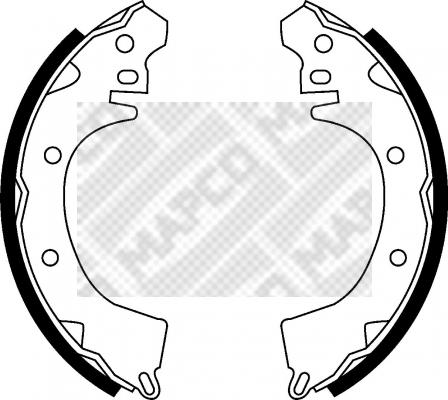 Mapco 8561 - Комплект спирачна челюст vvparts.bg