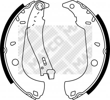 Mapco 8139 - Комплект спирачна челюст vvparts.bg