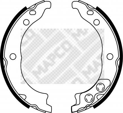 Mapco 8135 - Комплект спирачна челюст, ръчна спирачка vvparts.bg