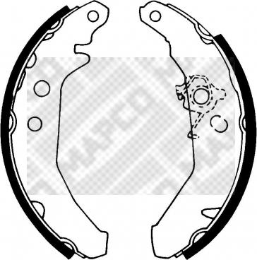 Mapco 8818 - Комплект спирачна челюст vvparts.bg