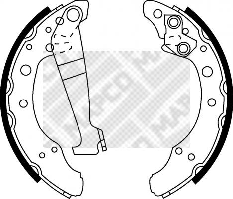 Mapco 8778 - Комплект спирачна челюст vvparts.bg