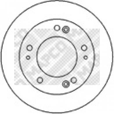 Mapco 25570 - Спирачен диск vvparts.bg