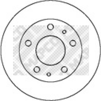 Mapco 25037 - Спирачен диск vvparts.bg