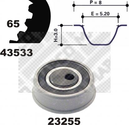 Mapco 23533 - Комплект ангренажен ремък vvparts.bg