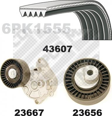 Mapco 23610 - Комплект пистов ремък vvparts.bg