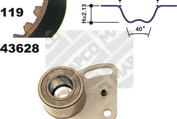 Mapco 23628 - Комплект ангренажен ремък vvparts.bg