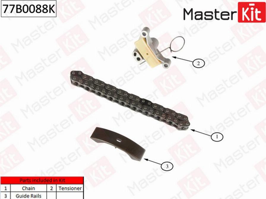 MasterKit 77B0088K - Комплект ангренажна верига vvparts.bg